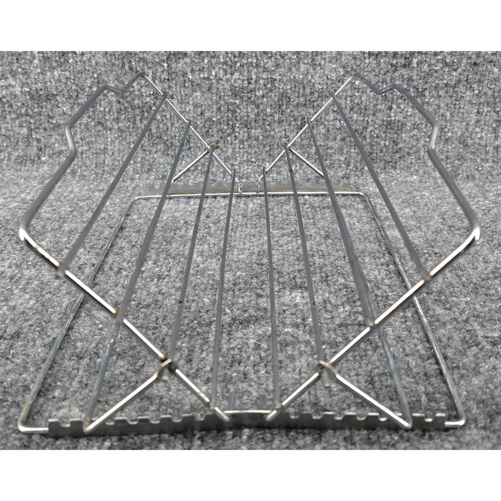 HIC Kitchen Roasting Adjustable Roasting Rack Chrome-Plated Adjustable Silver